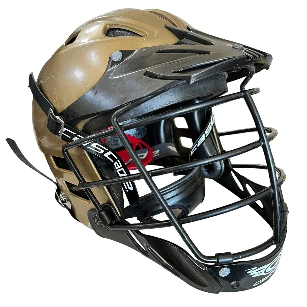 Cascade CPV Youth Lacrosse Helmet XXS Vegas Gold Metal Facemask Cage NOCSAE